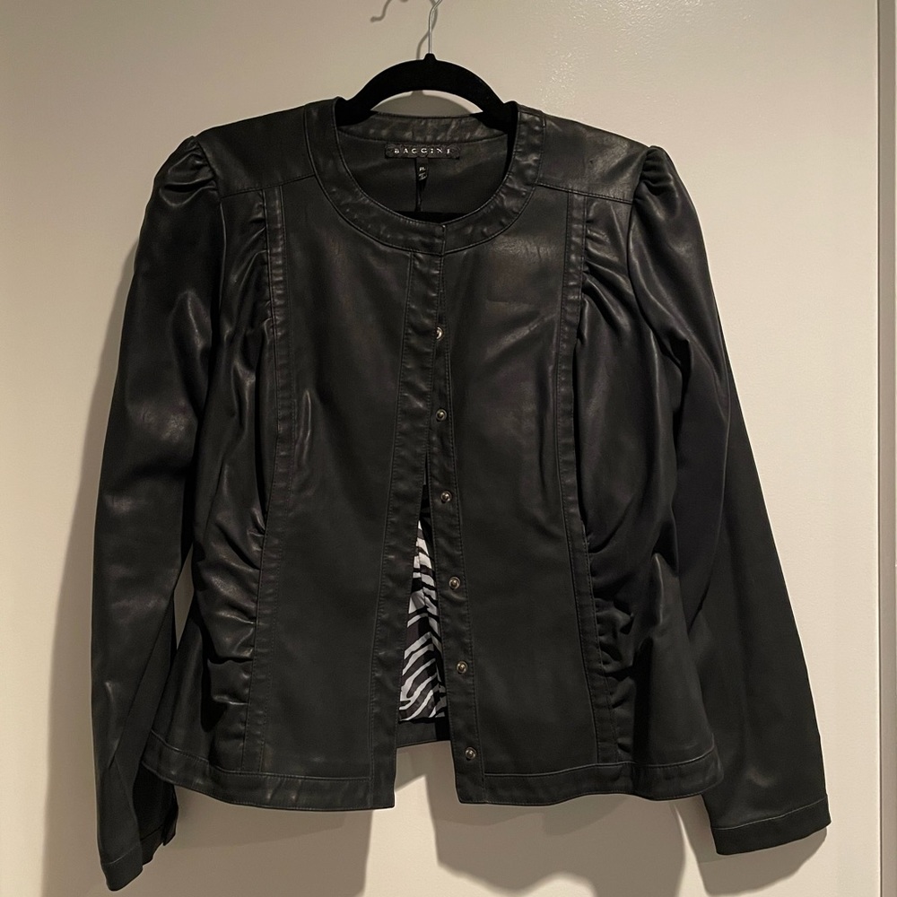 Baccini - Petite Faux Leather Jacket